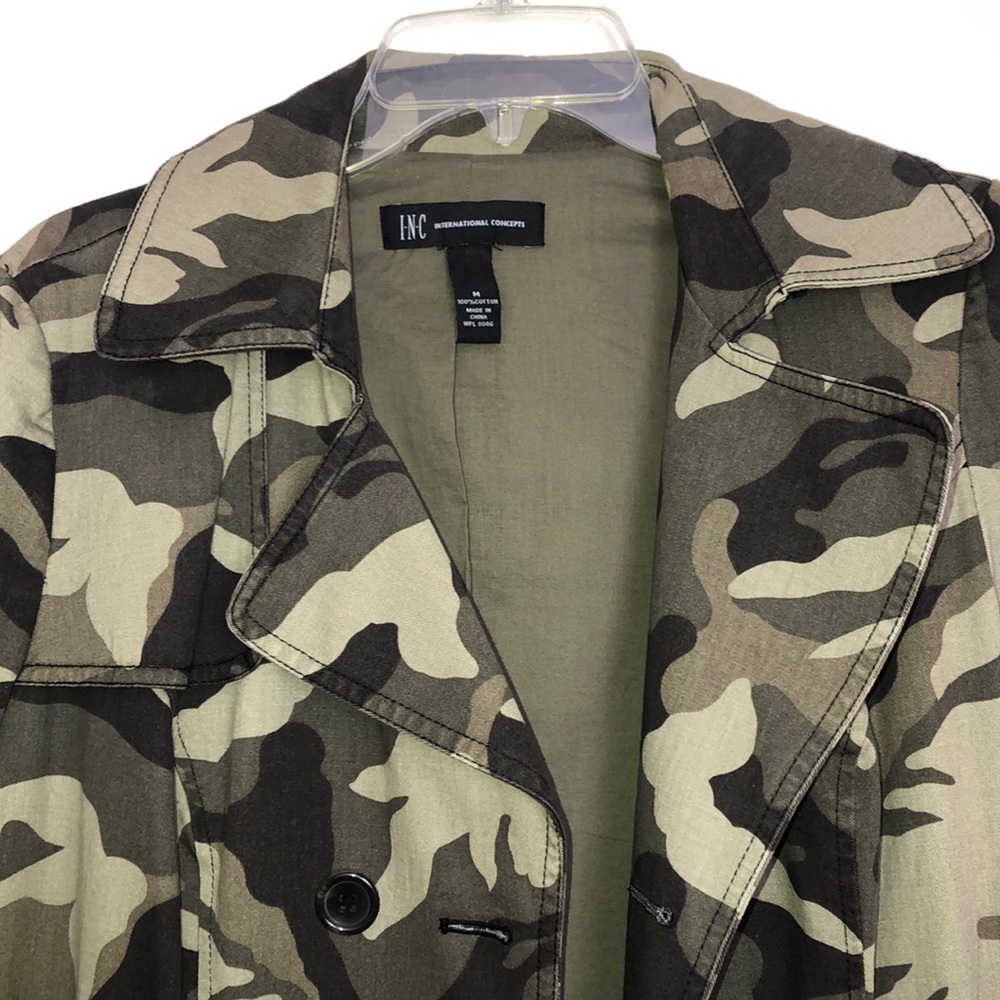 INC camo long jacket